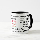 GDPR Kraftausdruck-ärgerlicher lustiger Tasse (VorderseiteRechts)