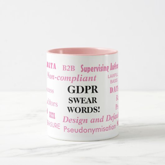GDPR Kraftausdruck-Damen-lustiger Befolgungs-Witz Tasse (Zentrum)