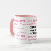 GDPR Kraftausdruck-Damen-lustiger Befolgungs-Witz Tasse (Vorderseite Links)