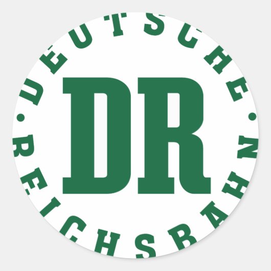 GDR / DDR Railway - Deutsche Reichsbahn Sign Runder Aufkleber (Vorderseite)