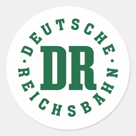 GDR / DDR Railway - Deutsche Reichsbahn Sign Runder Aufkleber (Vorderseite)