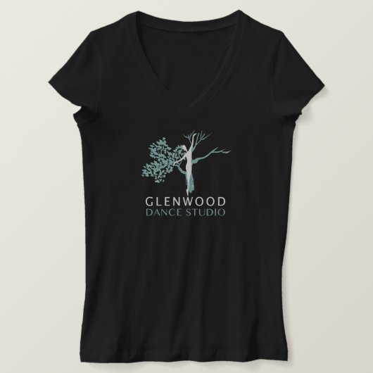 GDS V-Neck T - Shirt (weißes Logo) (Design vorne)