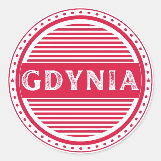 Gdynia City Pride Emblem – Polish Identity Runder Aufkleber (Vorderseite)
