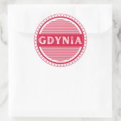 Gdynia City Pride Emblem – Polish Identity Runder Aufkleber (Tasche)