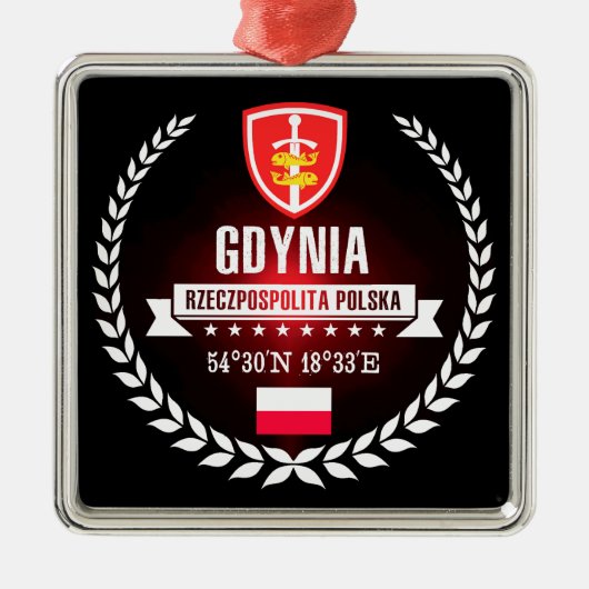 Gdynia Silbernes Ornament (Vorne)
