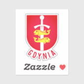 Gdynia Wappen, Polen Aufkleber (Blatt)