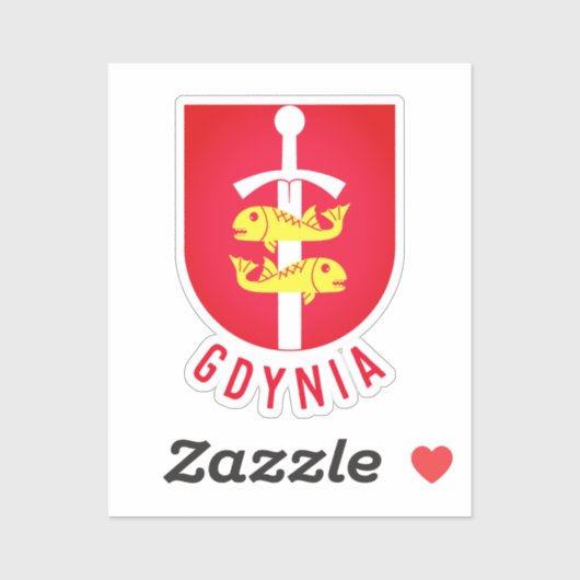 Gdynia Wappen, Polen Aufkleber (Blatt)