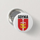 Gdynia Wappen, Polen Button (Vorne & Hinten)