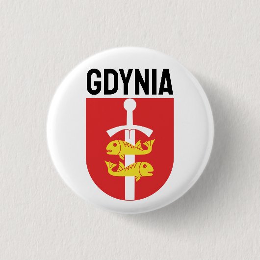 Gdynia Wappen, Polen Button (Vorderseite)