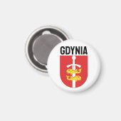 Gdynia Wappen, Polen Magnet (Vorderseite/Rückseite)
