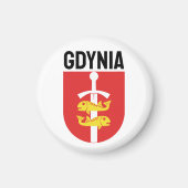 Gdynia Wappen, Polen Magnet (Vorne)