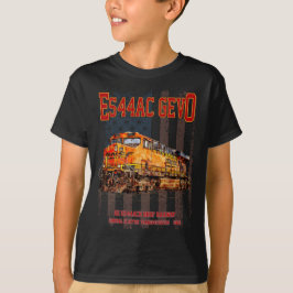 GE ES44AC GEVO Locomotive und amerikanische Flagge T-Shirt