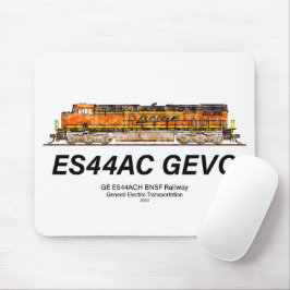 GE ES44AC GEVO Lokomotive. Güterzug BNSF Mousepad