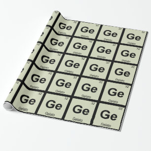 Ge - Gelato-Chemie Periodensystem-Symbol Geschenkpapier