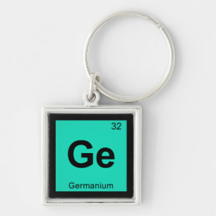 Ge - Germanium Chemie Periodensystem Symbol Schlüsselanhänger