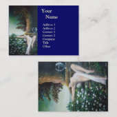 GEA, MYRTLE UND WASSER, blau, pink, weiß, braun Visitenkarte (Vorne/Hinten)