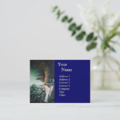 GEA, MYRTLE UND WASSER, blau, pink, weiß, braun Visitenkarte (Stehend Vorderseite)