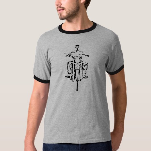 Geächteter Radfahrer T-Shirt (Vorderseite)