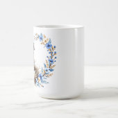 Geai bleu sur nichoir – Illustration florale paste Kaffeetasse (Mittel)