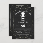 Gealtert Perfektions-zum erwachsenen Einladung (Vorne/Hinten)