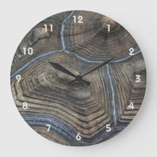 Gealtert Tortoiseshell Fotografisch Große Wanduhr