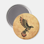 Gealtert und abgefliegen Haida Spirit Bird Magnet (Vorderseite/Rückseite)
