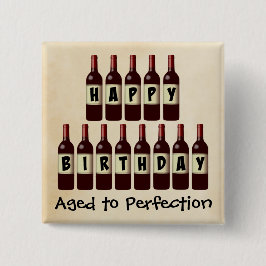Gealtert zu Perfektions-Wein-Liebhaber-alles Gute Button