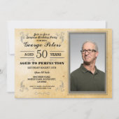 Gealtert zum Foto der Einladung (Vorderseite)