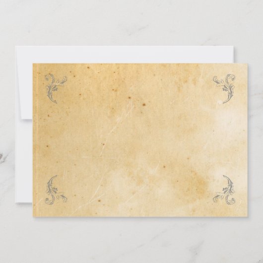 Gealtert zum Foto der Einladung (Rückseite)