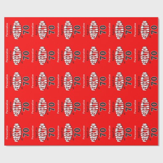 Gealtert zur Perfektion bei 70 Geschenkpapier (Flach)