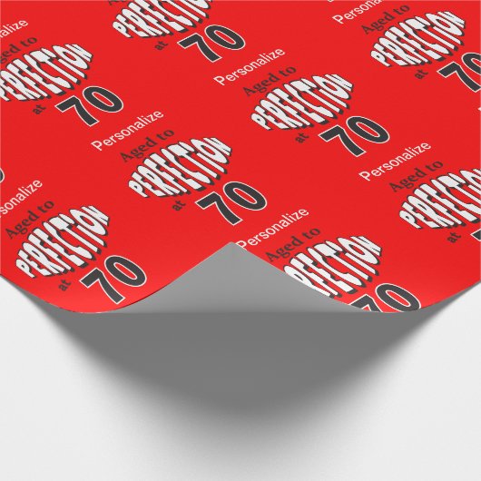 Gealtert zur Perfektion bei 70 Geschenkpapier (Ecke)