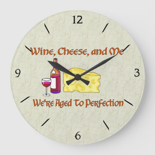 Gealtert zur Perfektion Große Wanduhr (Vorderseite)