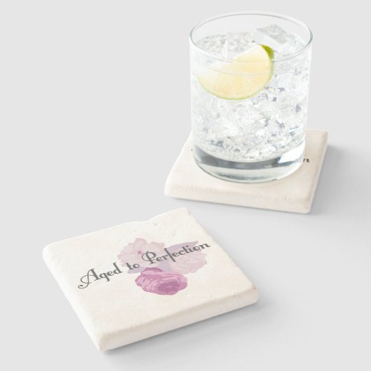 Gealtert zur Perfektion! Steinuntersetzer (Seitenansicht)