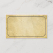 Gealterte alte Papiertextur Erdöl-Ingenieur Visitenkarte (Rückseite)
