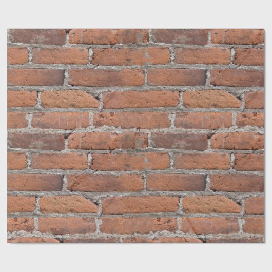 Gealterte Backstein-Wand Geschenkpapier (Flach)