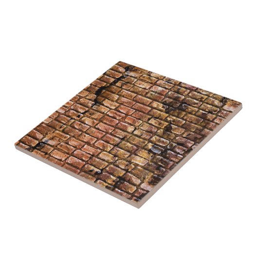 Gealterte Backsteinmauer gemasert Fliese (Seite)