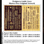 Gealterte distressed Steampunk-Arbeitsschilder FA8 Seidenpapier