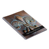 Gealterte Fleur de Lis Notizblock (Rechte Seite)