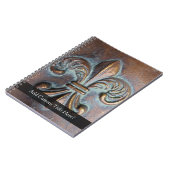 Gealterte Fleur de Lis Notizblock (Linke Seite)