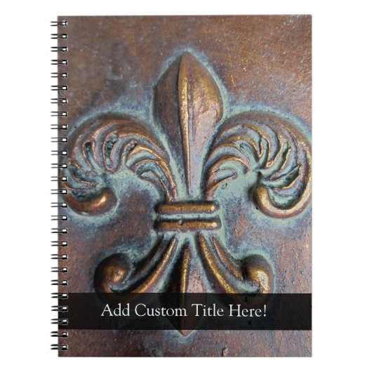 Gealterte Fleur de Lis Notizblock (Vorderseite)