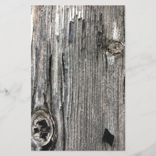 Gealterte hölzerne Zaunaufgabe von der rustikalen Briefpapier (Vorderseite)