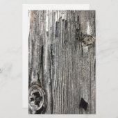 Gealterte hölzerne Zaunaufgabe von der rustikalen Briefpapier (Vorne/Hinten)