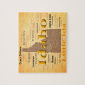 Gealterte Idaho-Staatsstolz-Karten-Silhouette Puzzle (Vertikal)