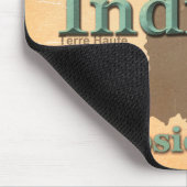 Gealterte Indiana-Staatsstolz-Karten-Silhouette Mousepad (Ecke)