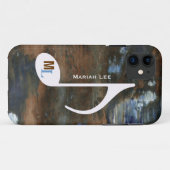 Gealterte Textur nach Musiknote Case-Mate iPhone Hülle (Rückseite (Horizontal))