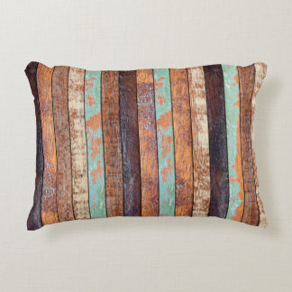gealterte vertikale Holzstrukturtextur Dekokissen