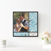 Gealterte Vintage Quadratische Wanduhr (Zuhause)