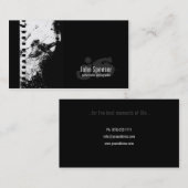 Gealterte weiße Foto-Film-Fotograf-Schwarz-Karte Visitenkarte (Vorne/Hinten)