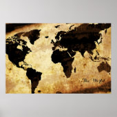 gealterte Weltkarte Poster (Vorne)