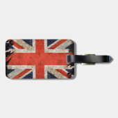 Gealterte zerrissene Union Jack Gepäckanhänger (Rückseite horizontal)